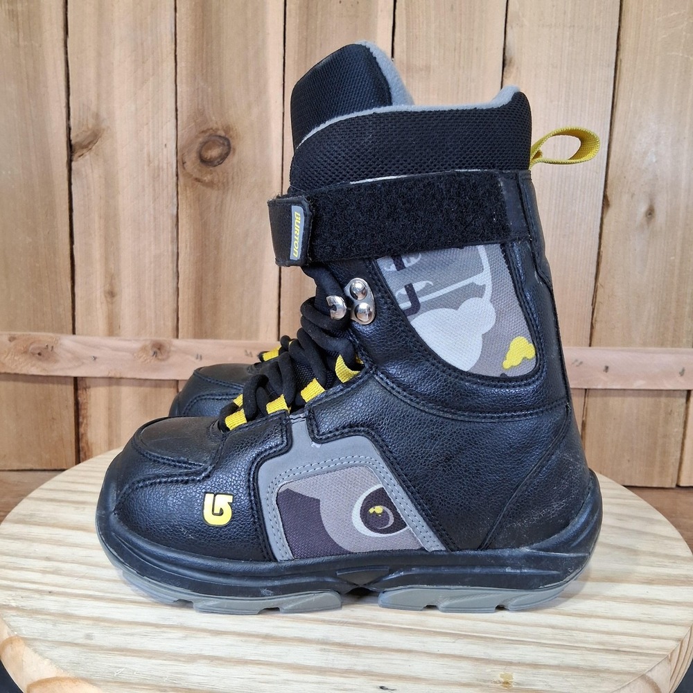 Burton Freestyle Snowboard Boots Kids US 4 Black Yellow Youth‎